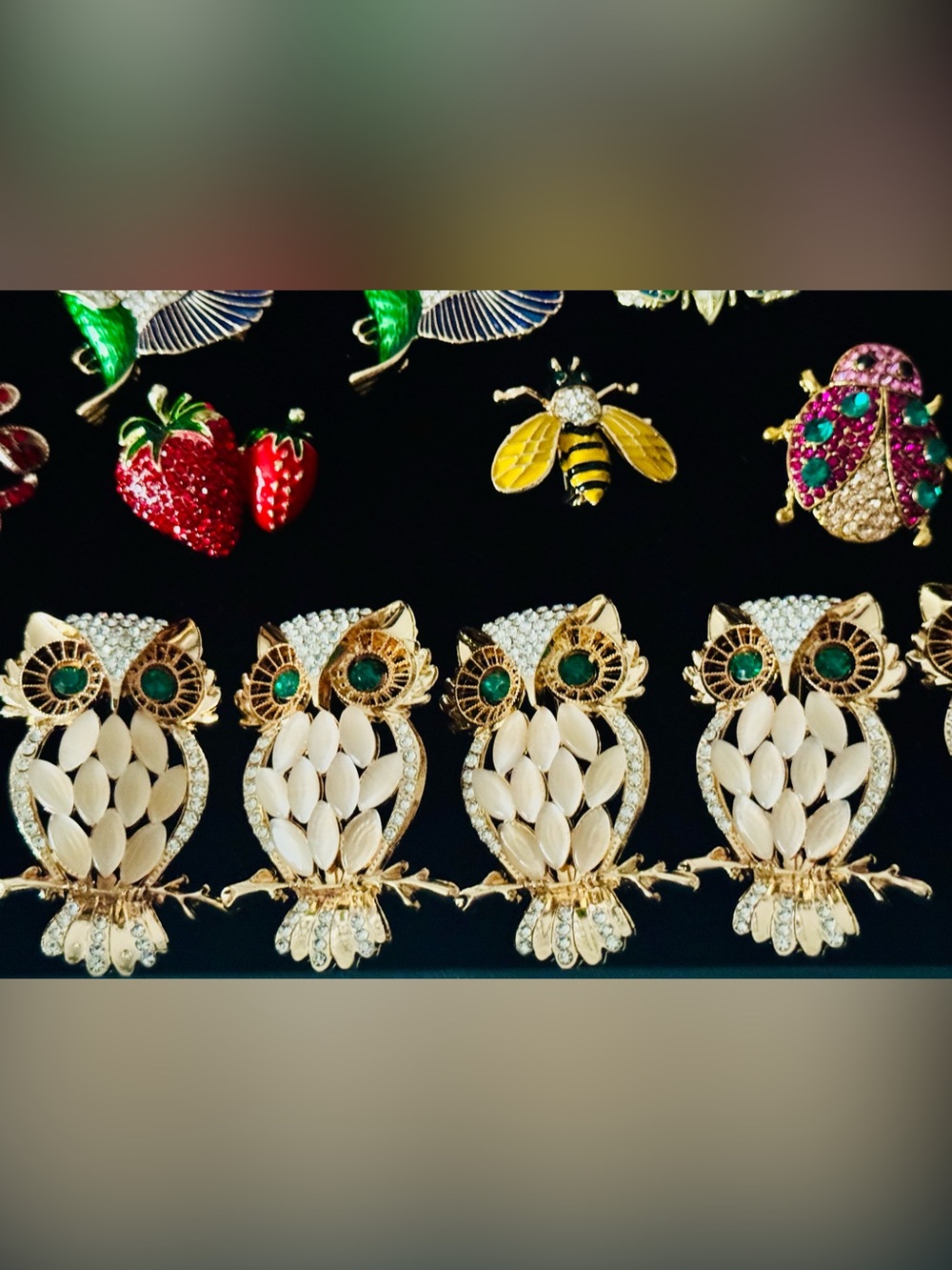 65 Colorful Animal Insect Dragonfly Butterflies, Owls, Flowers Brooch Lot - Picture 5 of 9